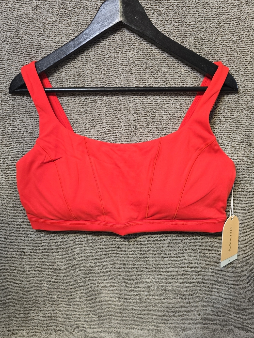 Blogilates Red Bralette/Sport Bra with Wide Straps